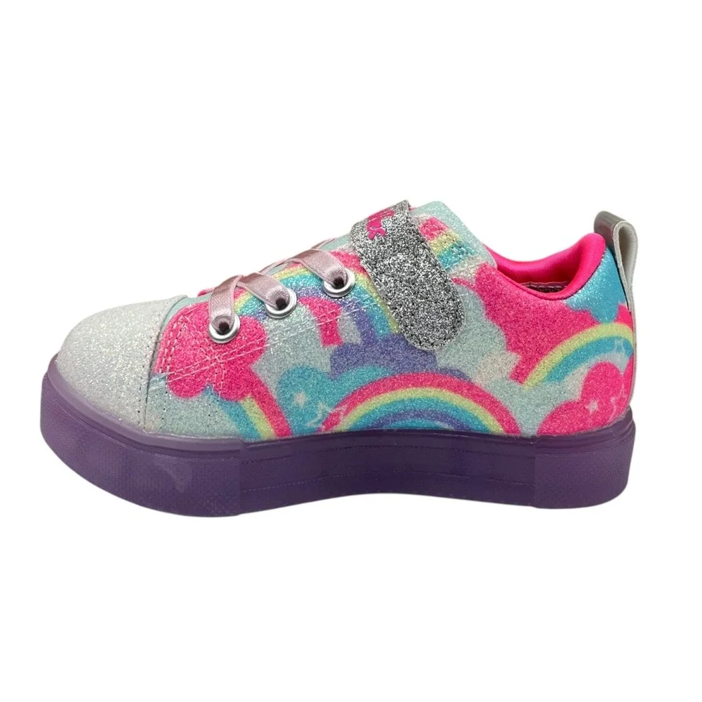 Skechers Toddler Girls Twinkle Sparks Light-Up Sneakers Size‎ 8 Multi Slip-on